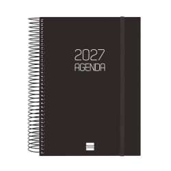 Finocam Espiral Basics Opaque Agenda - Anual 2027 - 1 Dia por Pagina - Formato E10 - 155x212mm - Espiral - Tapa de Polipropileno