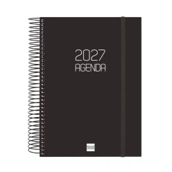 Finocam Espiral Basics Opaque Agenda - Anual 2027 - 1 Dia por Pagina - Formato E10 - 155x212mm - Espiral - Tapa de Polipropileno
