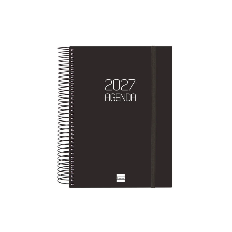Finocam Espiral Basics Opaque Agenda - Anual 2027 - 1 Dia por Pagina - Formato E10 - 155x212mm - Espiral - Tapa de Polipropileno
