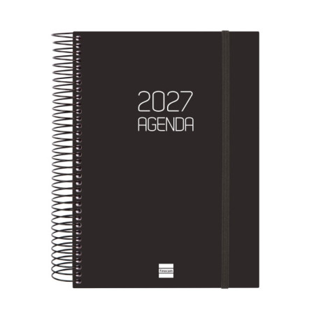 Finocam Espiral Basics Opaque Agenda - Anual 2027 - 1 Dia por Pagina - Formato E10 - 155x212mm - Espiral - Tapa de Polipropileno