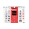 Finocam Neutro Calendario de Pared - Anual 2027 - Mes Vista - Formato S - 210x150mm - Espiral Doble - Papel de 120g/m2 - Numeros