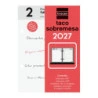 Finocam Neutro Taco Calendario de Sobremesa - Anual 2027 - 2 Paginas por Dia - 85x120mm - Papel de 70g/m2 - Color Rojo y Blanco