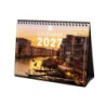 Finocam Venecia Calendario de Sobremesa Internacional - 16 Meses 26/27 - Mes Vista - Formato S - 210x150mm - Espiral Doble - Pap