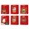 Bismark Bolsa de Papel Navidad Roja - Impresion Foil y Confetti - 6 Diseños Diferentes