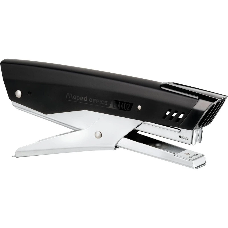Maped E-4402 Grapadora Metalica de Tenaza - Hasta 25 Hojas - Admite Grapas 24/6 y 26/6 - Profundidad de 45mm - Color Negro