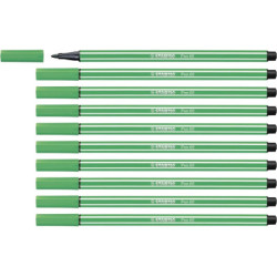 Stabilo Pen 68 Rotulador de Punta de Fibra - Trazo de 1mm aprox. - Tinta con Base de Agua - Color Verde