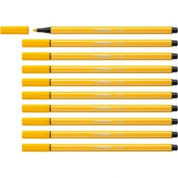Stabilo Pen 68 Rotulador de Punta de Fibra - Trazo de 1mm aprox. - Tinta con Base de Agua - Color Amarillo