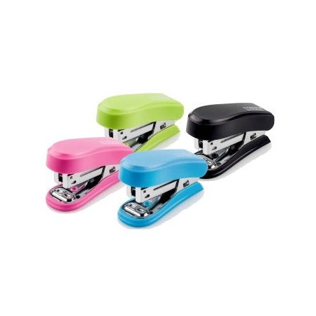 Novus Pack de 12 Mini Grapadoras Compactas - Hasta 12 Hojas - Grapado Cerrado y Abierto - Cada Grapadora Incluye 320 Grapas