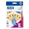 Milan Pack de 24 Rotuladores - Tinta al Agua - Punta Fina 2mm - 154mm - Colores Surtidos