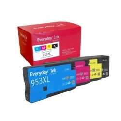 Xerox Everyday HP 953XL Pack de 4 Cartuchos de Tinta Remanufacturados - Reemplaza L0S70AE/F6U16AE/F6U17AE/F6U18AE/L0S58AE/F6U12A