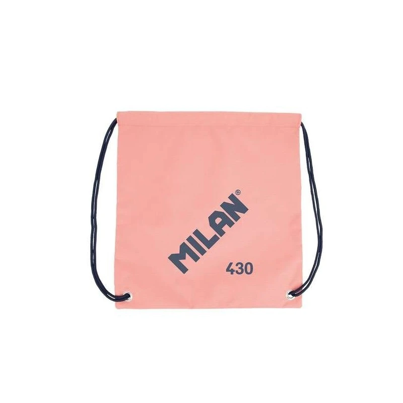 Bolsa/mochila grande com tiras Milan Serie 1918 - Tecido 'ripstop' leve e resistente - Medidas 34x42x0,7cm - Cor Rosa