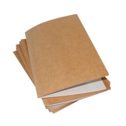 Mariola Pack de 50 Subcarpetas Kraft- Blanco 220gr - Formato Folio - Ranura para Fastener - Color Marron/Blanco
