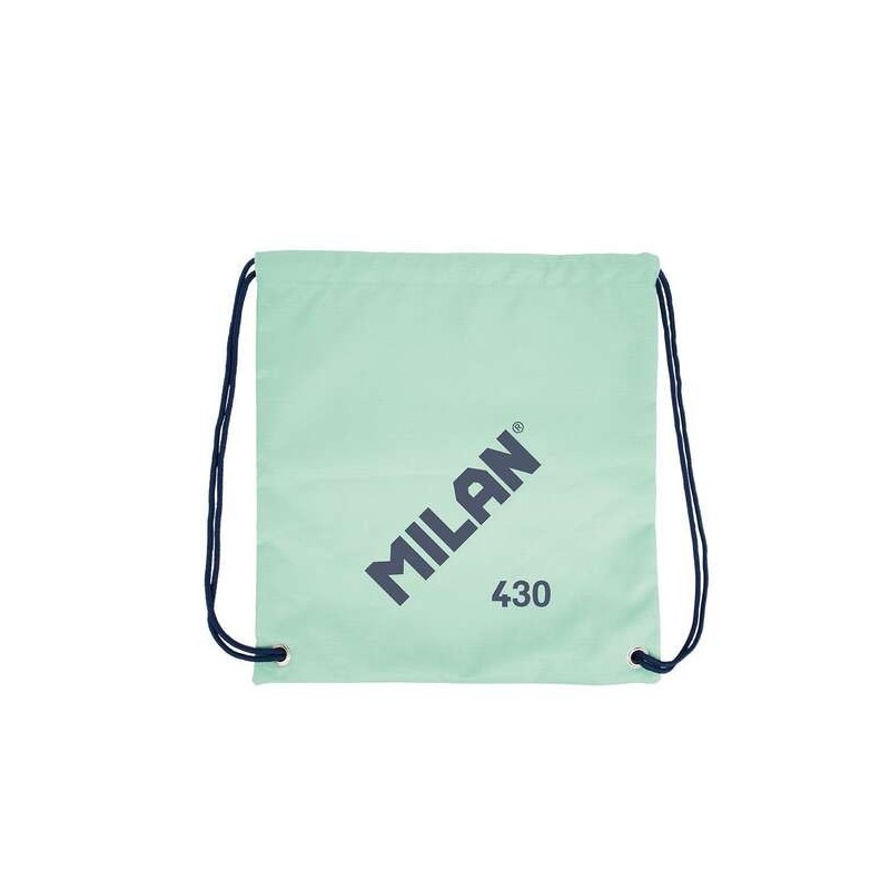 Milan Serie 1918 Bolsa/Mochila de Tiras Grande - Tejido 'ripstop' Ligero y Resistente - Medidas 34x42x0.7cm - Color Verde