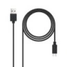 Cabo Nanocable USB 2.0 3A USB-C Macho para USB-A Macho 3m