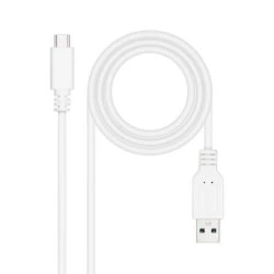 Nanocable USB 3,1 Gen2 Cable 10Gbps 3A USB-C/M-A/M - 1,0m - White