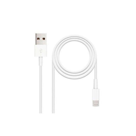 Câble Nanocable USB-A 2.0 Mâle vers Lightning Mâle 2m - Couleur Blanc