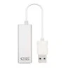 Conversor Nanocable USB 3.0 para Gigabit Ethernet 10/100/1000 Mbps - 15cm - Cor Alumínio