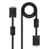 Cabo Nanocable SVGA com Ferrite HDB15 Macho para HDB15 Macho 1m - Preto