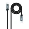Cabo Nanocable USB 3.2 Gen2x2 100W 4K/60Hz USB-C M/M - Comprimento 3m - Cor Preto