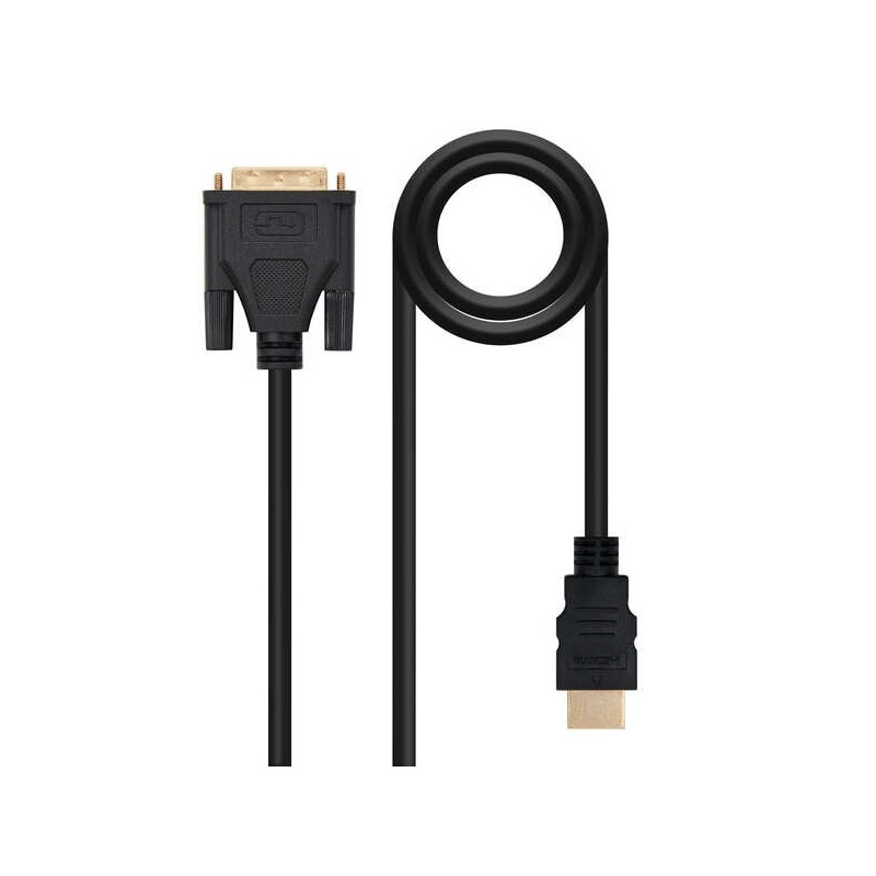 Nanocable Cable DVI 18+5 Macho a HDMI Macho 3m - Color Negro