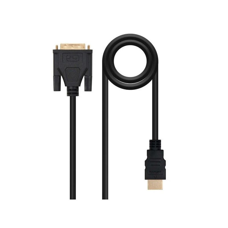 Nanocable Cable DVI 18+5 Macho a HDMI Macho 3m - Color Negro