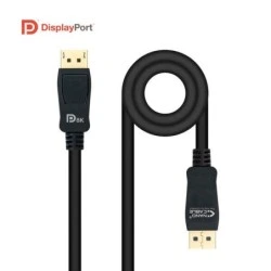 Cabo Nanocable Displayport 1.4 Certificado. Vesa DP/M-DP/M 0,5m - Cor Preto