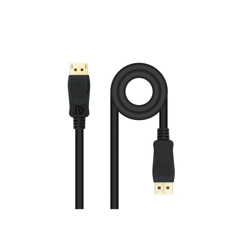 Nanocable Cable Displayport 1.4 DP/M-DP/M - Longitud 1m - Soporta Resoluciones de Video de hasta 8K - Color Negro