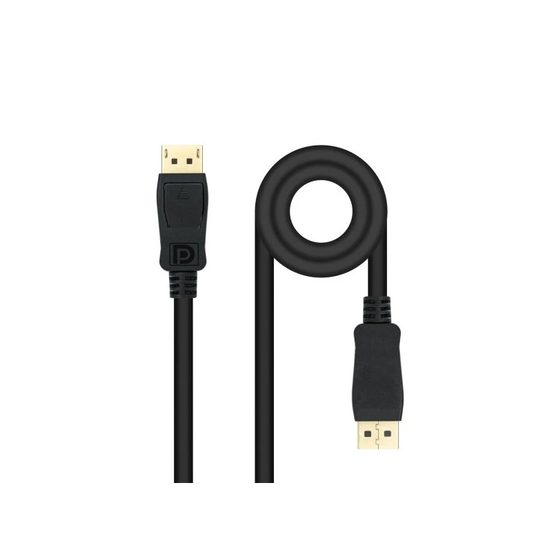 Nanocable Cable Displayport 1.4 DP/M-DP/M - Longitud 1m - Soporta Resoluciones de Video de hasta 8K - Color Negro