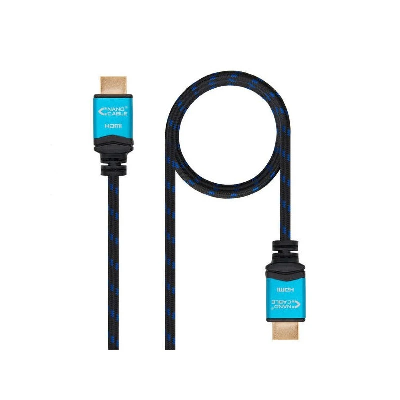 Nanocable Cable HDMI v2.0 Macho a HDMI v2.0 Macho 10m - 4K@60Hz 18Gbps - Alta Velocidad - Recubierto Nylon Trenzado - Color