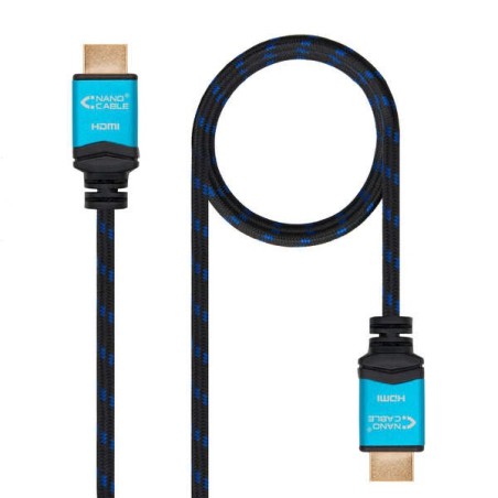 Nanocable Cable HDMI v2.0 Macho a HDMI v2.0 Macho 10m - 4K@60Hz 18Gbps - Alta Velocidad - Recubierto Nylon Trenzado - Color