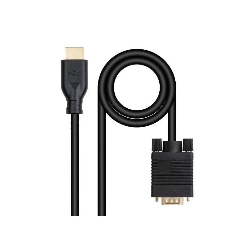 Cabo conversor Nanocable VGA para HDMI - VGA/M-HDMI/M - 1,8m - Cor Preto