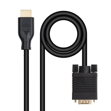 Nanocable Cable Conversor VGA a HDMI - VGA/M-HDMI/M - 1.8m - Color Negro