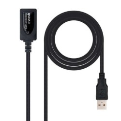 Cabo de Extensão Nanocable com Amplificador USB-A 2.0 Macho para USB-A Fêmea 10m