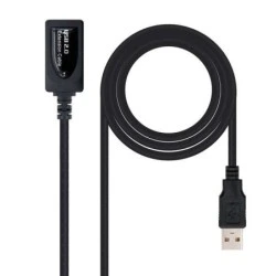 Nanocable Extension Cable with Amplifier USB-A 2,0 Male to USB-A Female 10m