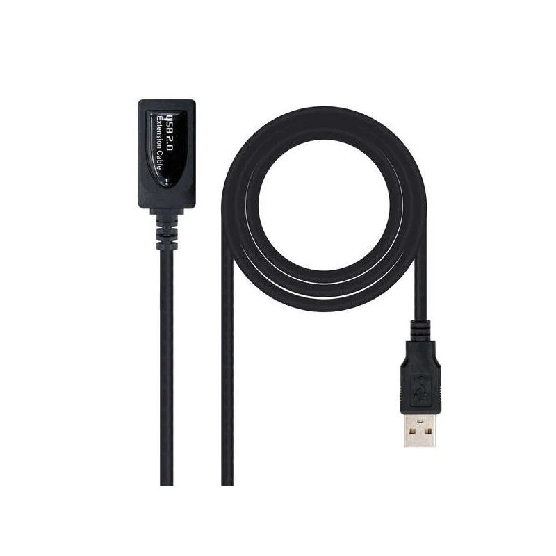 Nanocable Extension Cable with Amplifier USB-A 2,0 Male to USB-A Female 10m