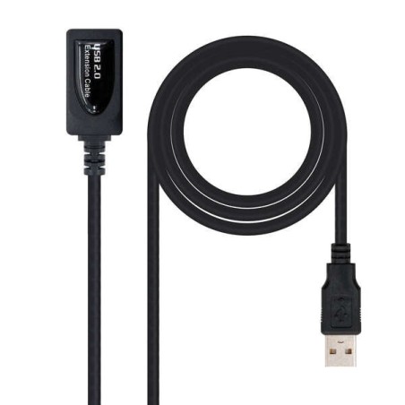 Nanocable Extension Cable with Amplifier USB-A 2,0 Male to USB-A Female 10m