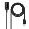 Cabo de Extensão Nanocable com Amplificador USB-A 2.0 Macho para USB-A Fêmea 10m