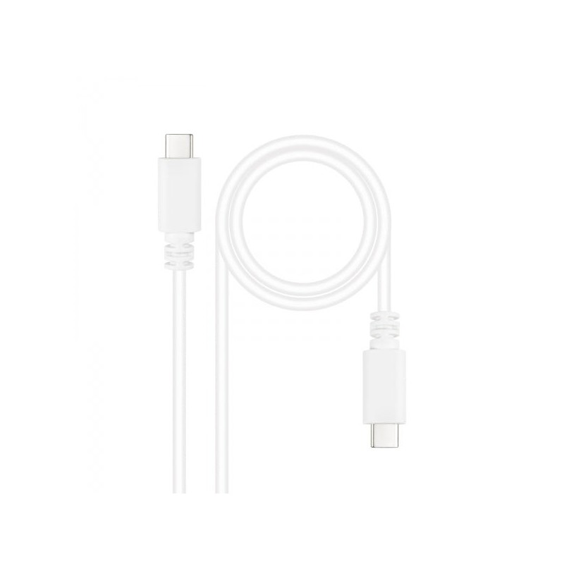 Nanocable Cable USB 2.0 3A - Tipo USB-C/M-USB-C/M - 1.5 m - Color Blanco