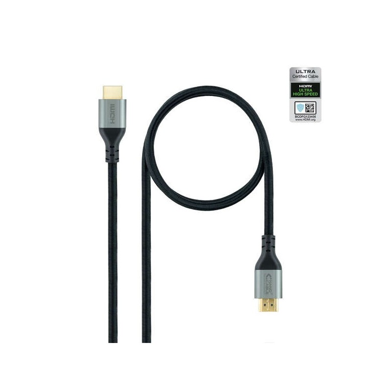 Nanocable HDMI 2,1 Cable Ultra HS Certified M-M 2m - Color Black