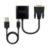 Conversor DVI 24+1/M para VGA HDB15/H Nanocable - 10 cm - Cor Preto