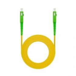 Nanocable Cable Fibra SC/APC-SC/APC Monomodo LSZH 10m - Color Amarillo