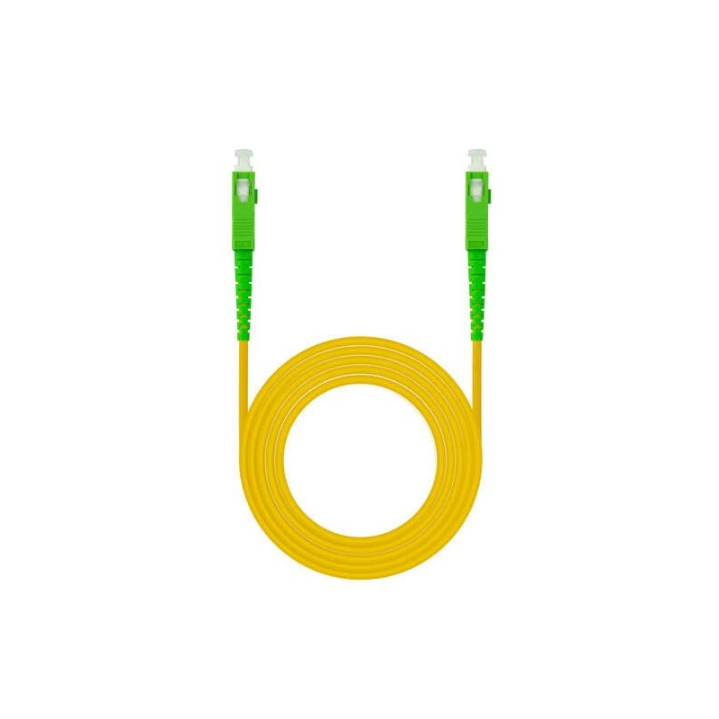 Câble Fibre Nanocable SC/APC-SC/APC Monomode LSZH 10m - Couleur Jaune