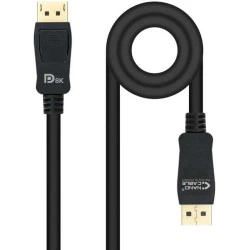 Câble Nanocable DisplayPort 1.4 mâle vers DisplayPort 1.4 mâle 2 m - Certifié VESA - Couleur Noir