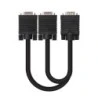 Nanocable SVGA Splitter Cable - HDB15/M-2xHDB15/H - 45 cm - Black Color