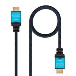 Nanocable Cable HDMI v2.0 Macho a HDMI v2.0 Macho 3m - 4K@60Hz 18Gbps - Alta Velocidad - Recubierto Nylon Trenzado - Color