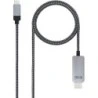 Cabo Conversor Nanocable USB-C Macho para HDMI Macho 1,80m - Cor Preto/Prata