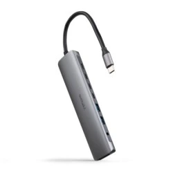 Nanocable HUB USB-C 8 en 1 - Conversor USB-C 3.1 a 2 x USB-A 3.0 + 3 x USB-C 3.0 + USB-C PD 100W + HDMI 4K@60Hz + Audio Jack