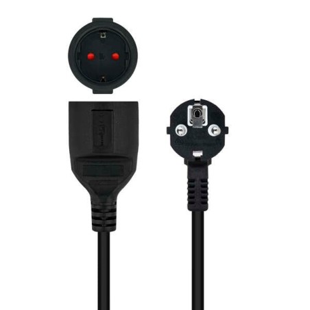 Nanocable Extension Power Cable CEE7 Angled Male to CEE7 Female 5m