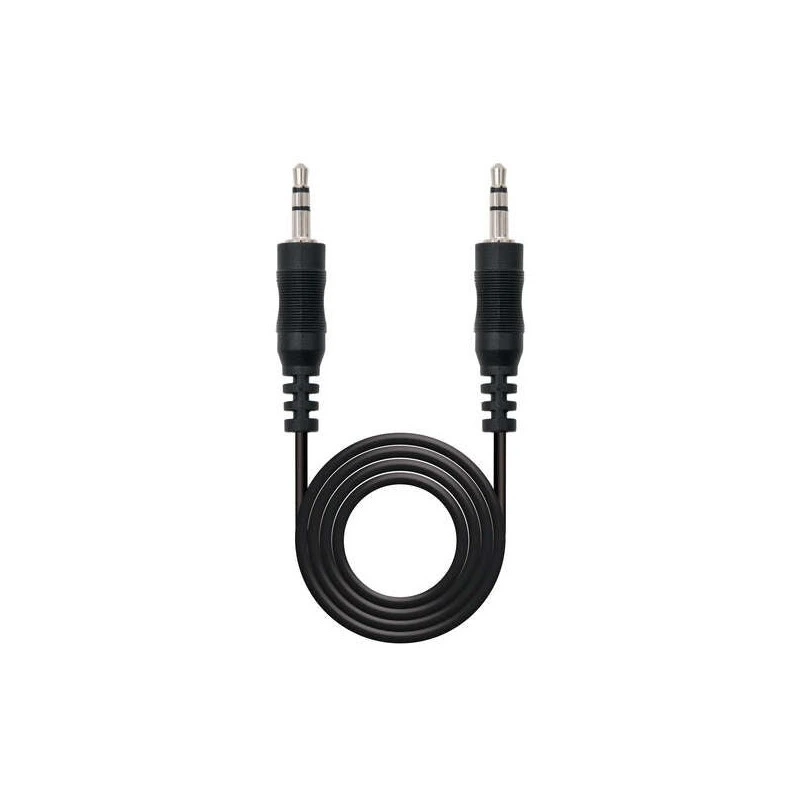 Cabo de áudio estéreo nanocable Jack 3,5 mm macho para jack 3,5 mm macho 10m - Cor Preto