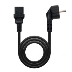 Cabo de alimentação para CPU Nanocable - Shucko CEE7 Macho para C-13 Fêmea 10m - Cor Preto
